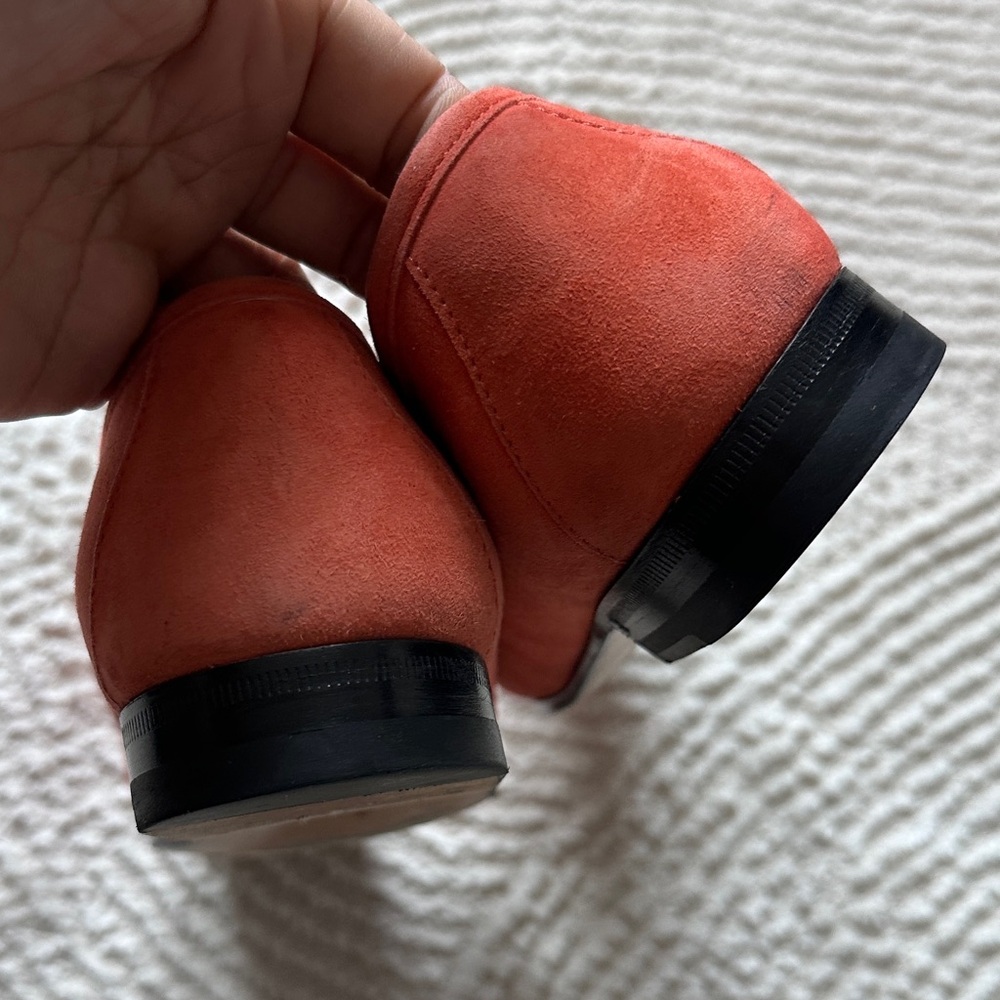 Gucci Orange Suede Fringe Horsebit Loafers 38.5 - Picture 6 of 14